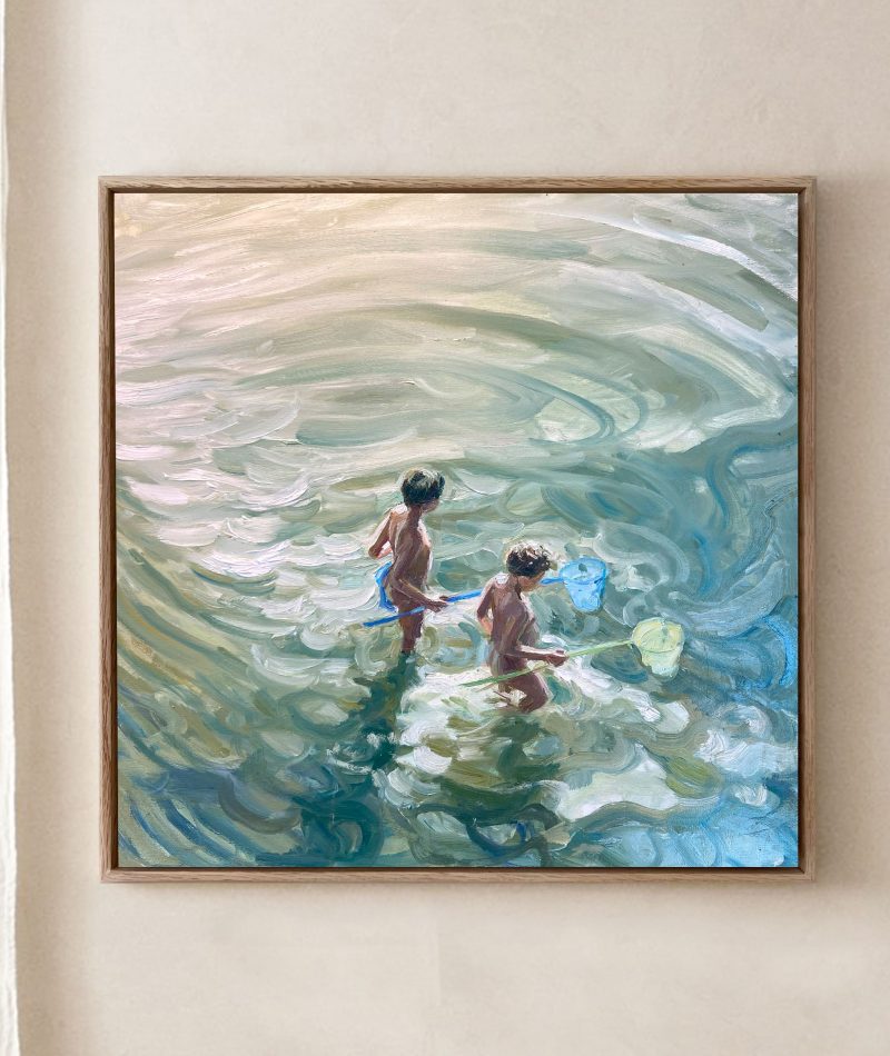 Las ondas del mar - 70x70 cm - Óleo sobre lienzo - Ana P. Serres - VYA Art Gallery