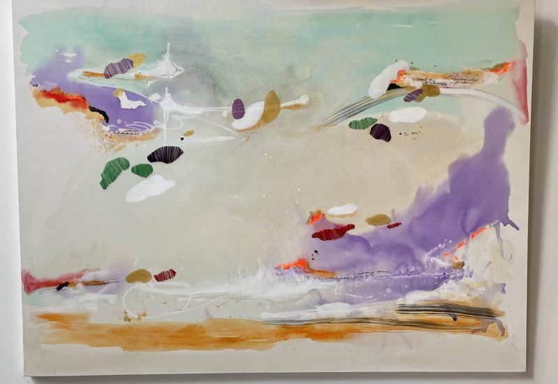 Paisaje Acrilico y bordado 97x130cm Amelia Lanza VYA Art Gallery scaled